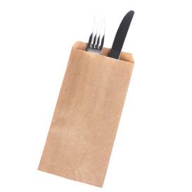 Paper Cutlery Envelopes Kraft Laid 9x24cm (1000 Units)