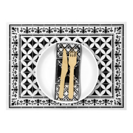 Paper Placemats 30x40cm "Alhambra" Black 50g/m² (1000 Units)