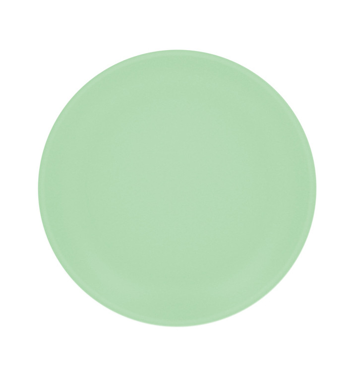 Reusable Plate Durable PP Mineral Green Ø27,5cm (54 Units)