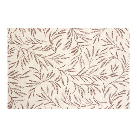 Pre-Cut Paper Tablecloth 1x1m "Wild Plant" 40g/m² (400 Units)