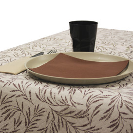 Pre-Cut Paper Tablecloth 1x1m "Wild Plant" 40g/m² (400 Units)