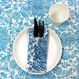 Airlaid Tablecloth Roll 1,2x25m "Versalles" Turquoise 50g/m² (6 Units)