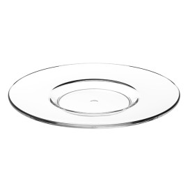 Reusable Plastic Plate SAN for Cup “Cappuccino” Transparent 166ml (36 Units)