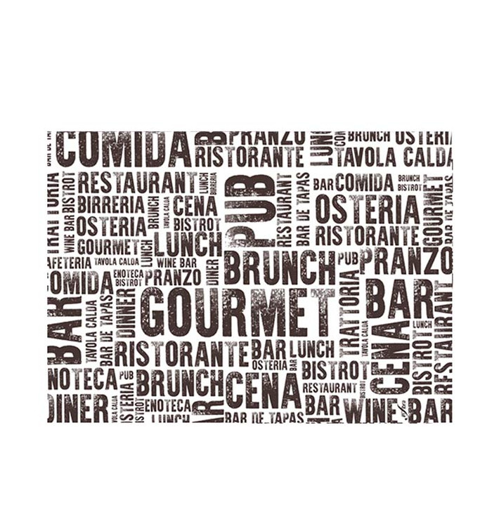 Placemat of Paper in White "Gourmet" 30x40cm 40g/m² (1.000 Units)