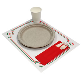 Placemat of Paper in White "Italy" 30x40cm 40g/m² (1.000 Units)