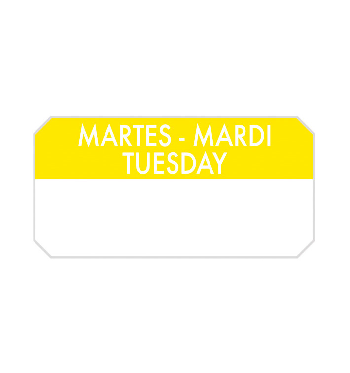 Self-Adhesive Rectangular Roll "Tuesday" 5x2,5cm (1.000 Units)