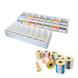 Self-Adhesive Rectangular Roll "Tuesday" 5x2,5cm (1.000 Units)