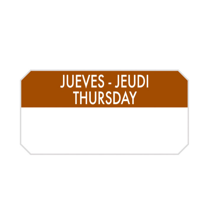 Self-Adhesive Rectangular Roll "Thursday" 5x2,5cm (1.000 Units)