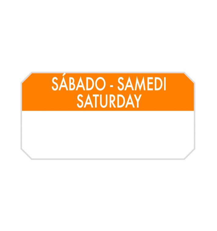 Self-Adhesive Rectangular Roll "Saturday" 5x2,5cm (1.000 Units)