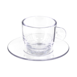 Reusable Plastic Cup SAN “Espresso” Transparent 80ml (6 Units) 