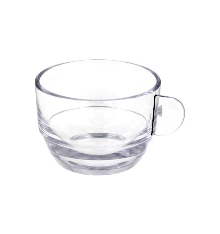 Reusable Plastic Cup SAN “Cappuccino” Transparent 166ml (36 Units)