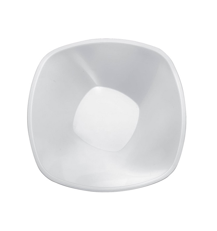 Plastic Bowl PP "Square" White 1250ml Ø21cml (60 Units)