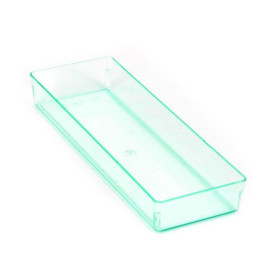 Plastic Tray PS Rectangular shape Water Green 13,1x4,6 cm (288 Units)