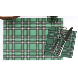 Placemat of Paper in Green "Edinburgh" 30x40cm 40g/m² (1.000 Units)