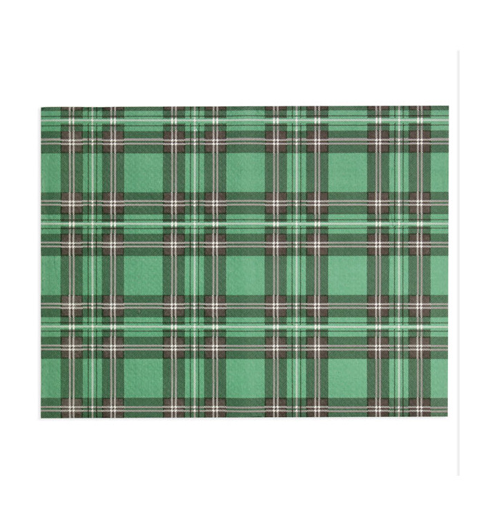 Placemat of Paper in Green "Edinburgh" 30x40cm 40g/m² (1.000 Units)