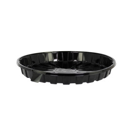 Cake Container APET Black Ø18cm (210 Units)