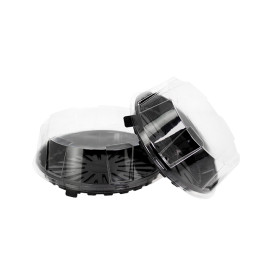 Cake Container APET Black Ø25,5cm (160 Units)