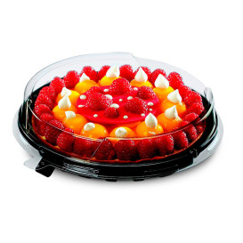 Cake Container APET Black Ø28,5cm (120 Units)