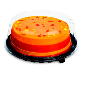 Cake Container APET Black Ø28,5cm (120 Units)