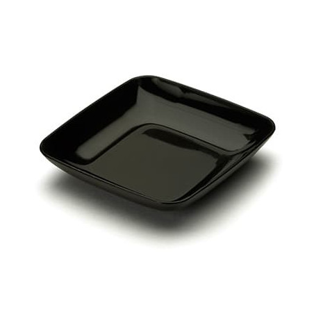 Plastic Tasting Plate PS Black 6x6x1 cm (200 Units)