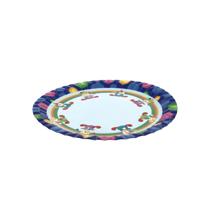 Paper Plate Clown Design 23cm (8 Units) 