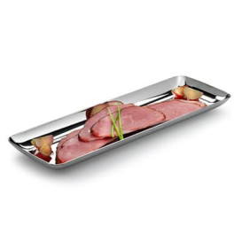 Plastic Tasting Tray PS Silver 6x19 cm (20 Units) 