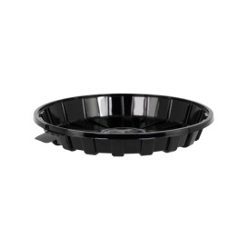 Cake Container APET Black Ø16cm (210 Units)