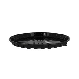 Cake Container APET Black Ø31cm (10 Units)