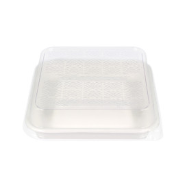 PLA Lid for Sugarcane Food Container 18,5x18,5cm (50 Units)