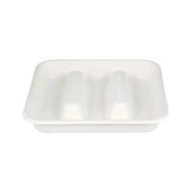 Sugarcane Taco Container White 18,5x18,5cm (300 Units)