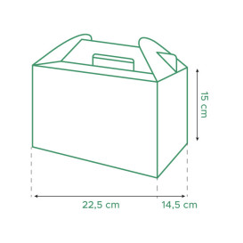 Paper Menu Box Kraft 22,5x14,5x15cm (150 Units)