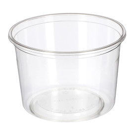 Tub Deli Container PLA Clear Compostable 480ml (600 Units) 