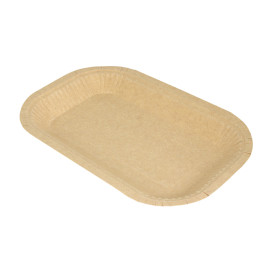 Paper Tray Greaseproof Shape Kraft 15x23cm 245g/m² (50 Units) 