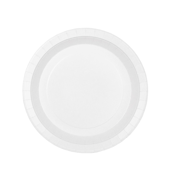 Paper Plate Round Greaseproof Shape White Ø22cm 200g/m² (400 Units) 