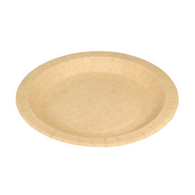 Paper Plate Round Greaseproof Shape Kraft Ø18cm 195g/m² (450 Units) 