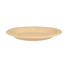 Paper Plate Round Greaseproof Shape Kraft Ø18cm 195g/m² (450 Units) 