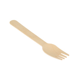 Disposable Wooden Fork 16cm (25 Units)