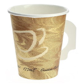 Paper Cup with Handle "Mistique" 6 Oz/180ml Ø7,4cm (50 Units) 