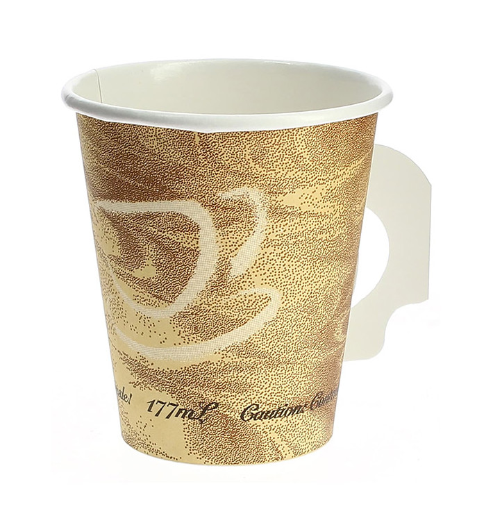 Paper Cup with Handle "Mistique" 6 Oz/180ml Ø7,4cm (1000 Units)