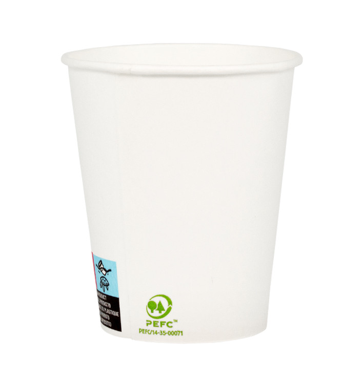 Paper Cup White 9 Oz/280ml Ø8,0cm (50 Units) 