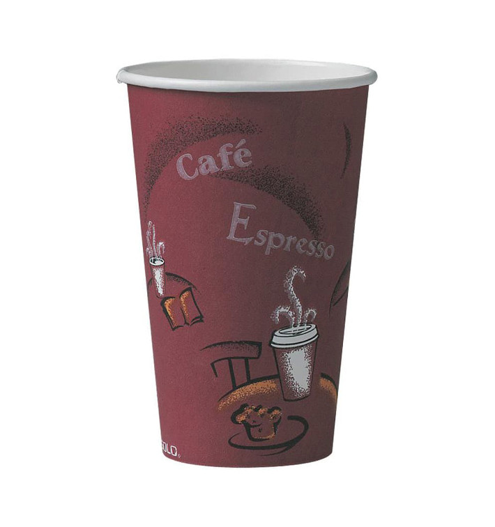 Paper Cup "Bistro" 16 Oz/500ml Ø8,9cm (50 Units) 