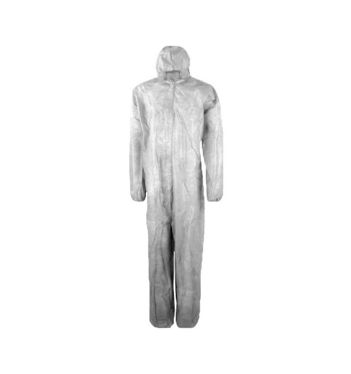 Disposable Plastic Coverall "TST" PP Hood Zipper 35g Size XL (1 Unit) 