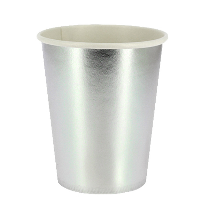 Paper Cup Silver 9Oz/240ml "Party" (10 Units)