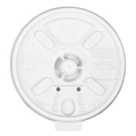 Plastic Lid PS Resealable White Ø8,6cm (100 Units)  