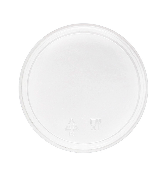 Plastic Lid PS Clear Closed Flat Ø7cm (100 Units)  