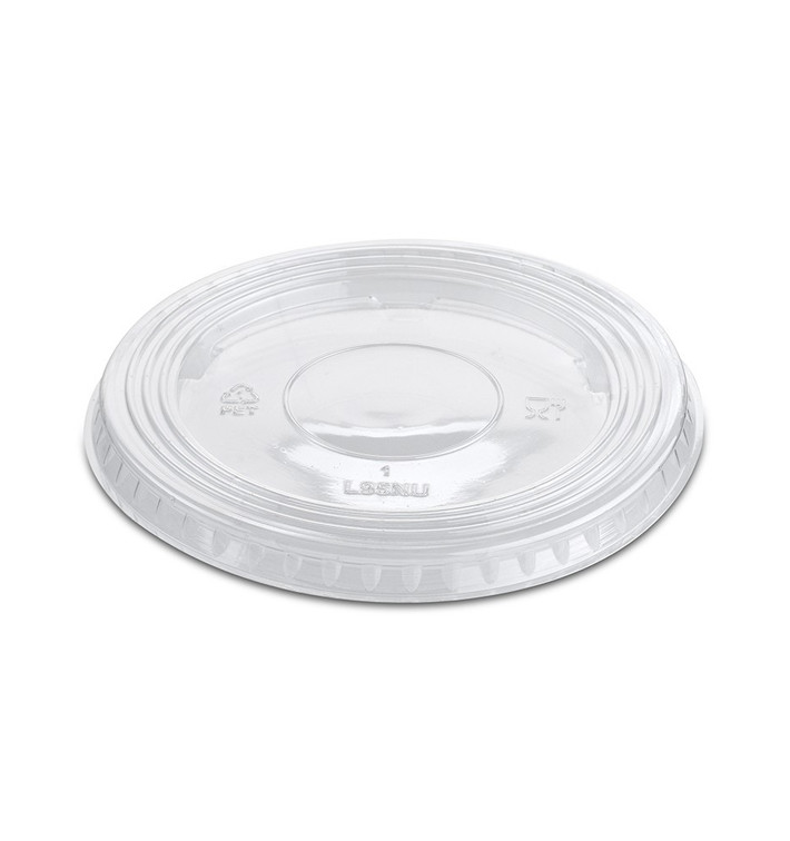 Plastic Lid PET Crystal Flat Ø9,4cm (100 Units)  