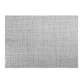 Pre-Cut Paper Tablecloth 1,2x1,2m Between Lines Grey 40g/m² (300