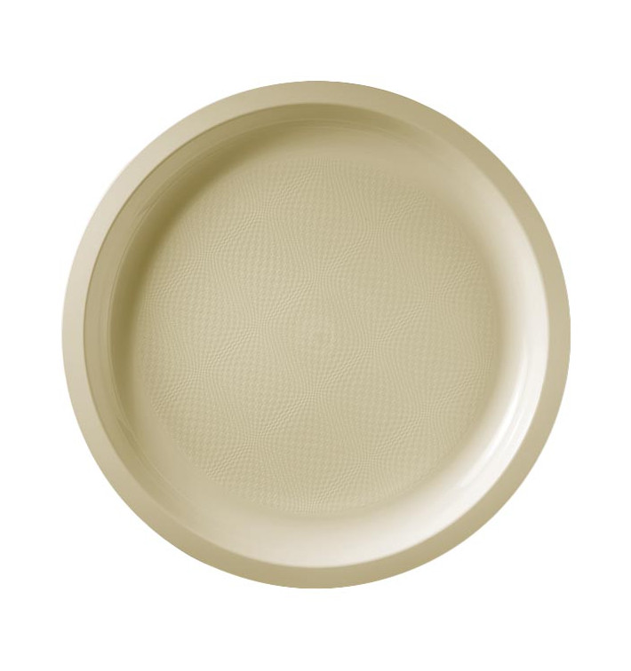 Plastic Plate Cream "Round" PP Ø29 cm (25 Units) 