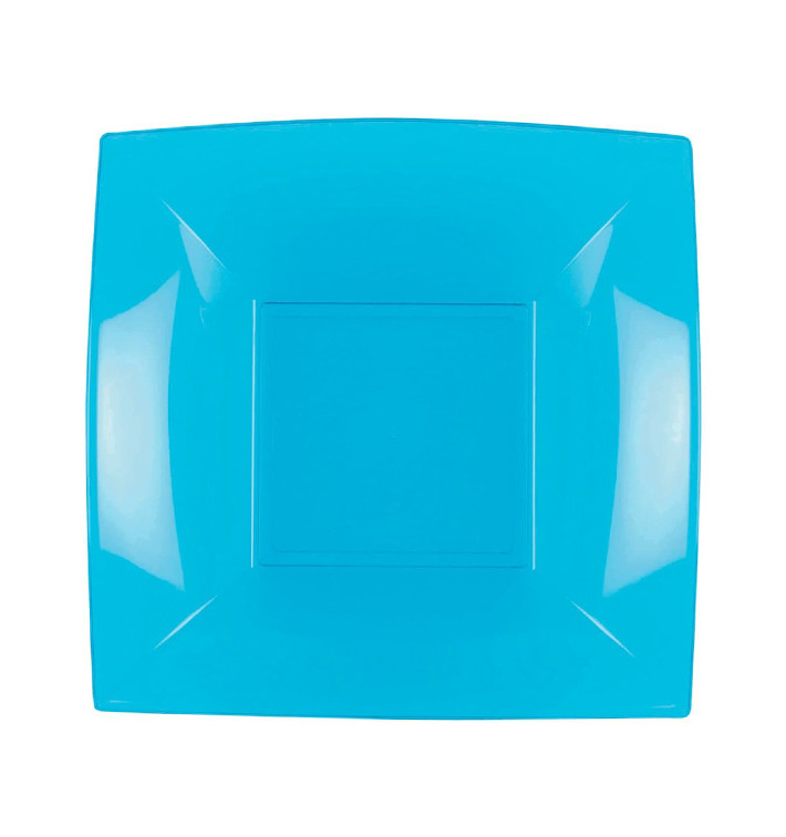 Plastic Plate Deep Turquoise "Nice" PP 18 cm (25 Units) 