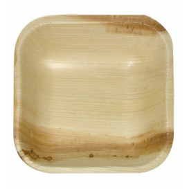 Palm Leaf Mini Plate Square Shape 10x10x2,5cm (25 Units) 